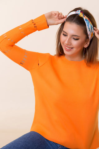 كنزة تريكو برتقالية