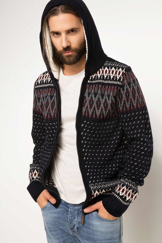 جاكيت صوف تريكو بجاكارد